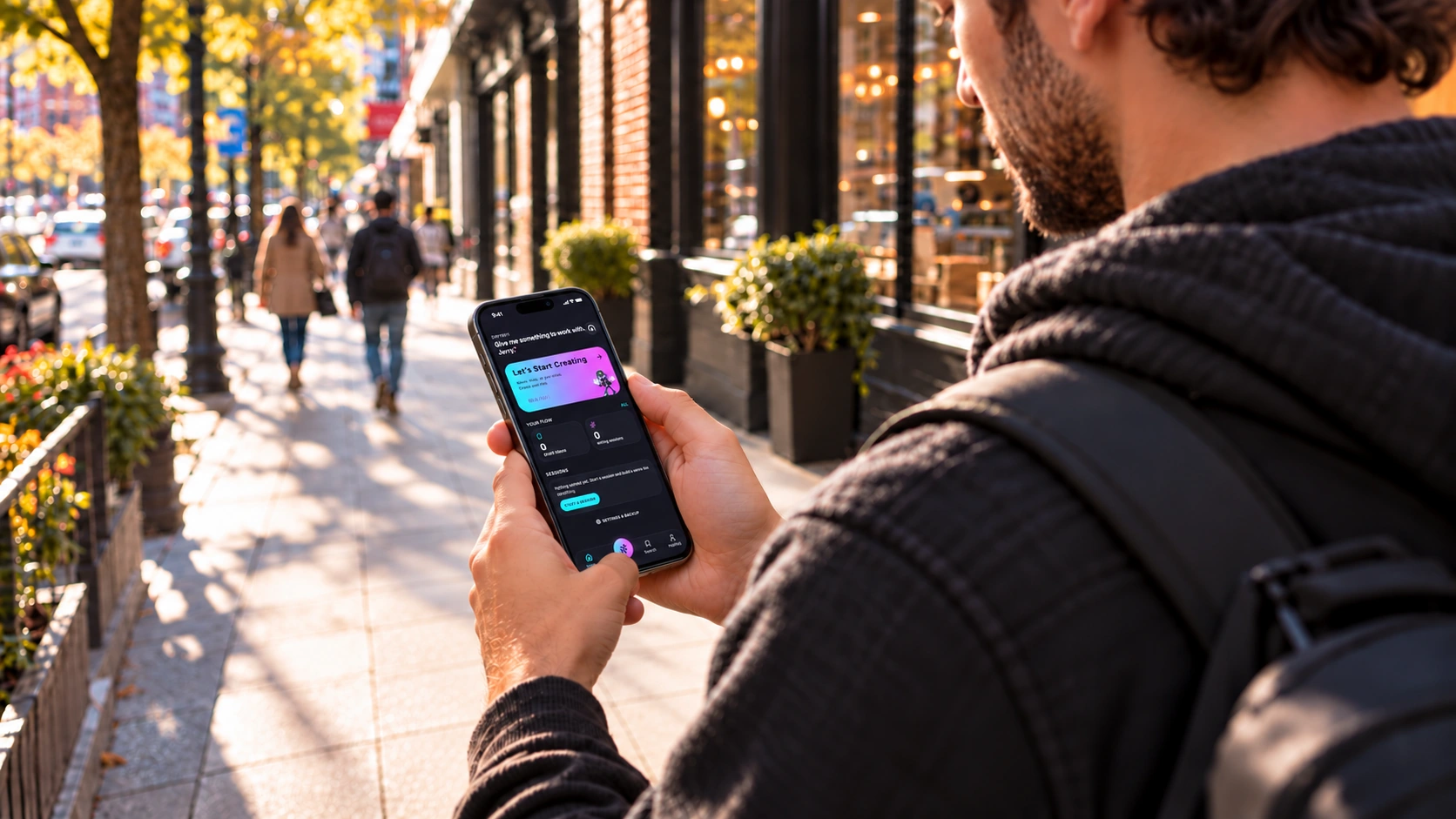 Spitwit creative app in use on a smartphone